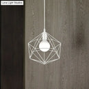 Minimalist geometric metal pendant light black & white living room