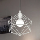 Minimalist geometric metal pendant light black & white living room