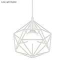 Minimalist geometric metal pendant light black & white living room