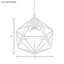 Minimalist geometric metal pendant light black & white living room