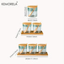 Minimalist glass spice jar set with bamboo lids – kitchen organizer