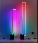Minimalist gold and black geometric led floor lamp living room light