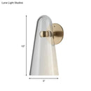 Minimalist gold and clear acrylic wall mount lighting kitchen sconce