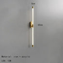 Minimalist gold & black decorbites acrylic line led wall lights bedroom