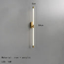 Minimalist gold & black decorbites acrylic line led wall lights bedroom