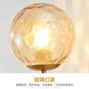 Minimalist gold & black glass ball led wall lamp bedroom light