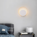 Minimalist gold & black led wall lamp for living room