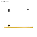 Minimalist gold & black pendant light fixture kitchen island light