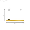 Minimalist gold & black pendant light fixture kitchen island light