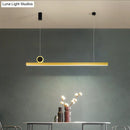 Minimalist gold & black pendant light fixture kitchen island light