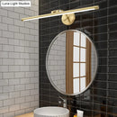 Minimalist gold brass led sconce bathroom vanity light