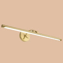 Minimalist gold brass led sconce bathroom vanity light