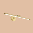 Minimalist gold brass led sconce bathroom vanity light