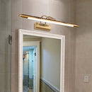 DecorBites™ Minimalist Brass Carved LED Wall Sconce - Swing Arm Vanity Mirror Light