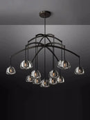 Minimalist gold crystal chandelier lighting for dining room