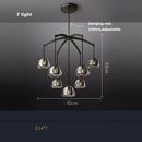 Minimalist gold crystal chandelier lighting for dining room