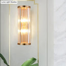 Minimalist gold crystal wall sconce e12 e14 living room light