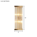 Minimalist gold crystal wall sconce e12 e14 living room light