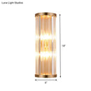 Minimalist gold crystal wall sconce e12 e14 living room light