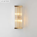 Minimalist gold crystal wall sconce e12 e14 living room light