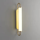 Minimalist gold elegant wall sconce for bedroom with frosted glass