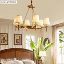 Minimalist gold fabric bedroom conical ceiling chandelier