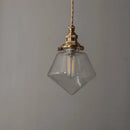 Minimalist gold faceted bubble glass led hanging light dining room