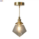Minimalist gold faceted bubble glass led hanging light dining room