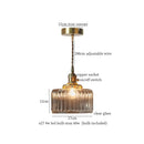 Minimalist gold faceted bubble glass led hanging light dining room