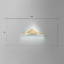 Minimalist gold finish led vanity light for bathroom walls