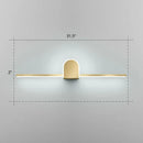 Minimalist gold finish led vanity light for bathroom walls