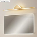 Minimalist gold finish led vanity light for bathroom walls