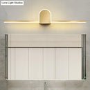 Minimalist gold finish led vanity light for bathroom walls
