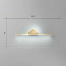 Minimalist gold finish led vanity light for bathroom walls