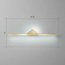 Minimalist gold finish led vanity light for bathroom walls