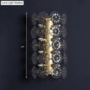 DecorBites™ Minimalist Gold Floral Sconce Light with Crystal Shade - Wall Mount Lighting for Bedroom