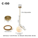 Minimalist gold glass ball led chandelier dining room pendant light