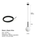 Minimalist gold glass ball led pendant chandelier for kitchen island