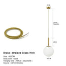 Minimalist gold glass ball led pendant chandelier for kitchen island