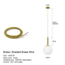 Minimalist gold glass ball led pendant chandelier for kitchen island