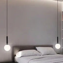 Minimalist gold glass ball led pendant chandelier for kitchen island