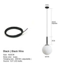 Minimalist gold glass ball led pendant chandelier for kitchen island