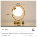 Minimalist gold glass ball led table lamp for bedroom decor