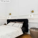 Minimalist gold glass globe wall hanging light bedroom sconce