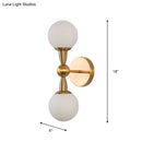 Minimalist gold hand blown glass wall sconce bedroom light
