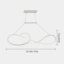 Minimalist gold infinity led strip island light dining room