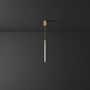 Minimalist gold led strip pendant light for dining room