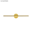 Minimalist gold linear led wall sconce bedroom vanity light