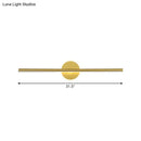 Minimalist gold linear led wall sconce bedroom vanity light
