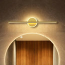 Minimalist gold linear led wall sconce bedroom vanity light